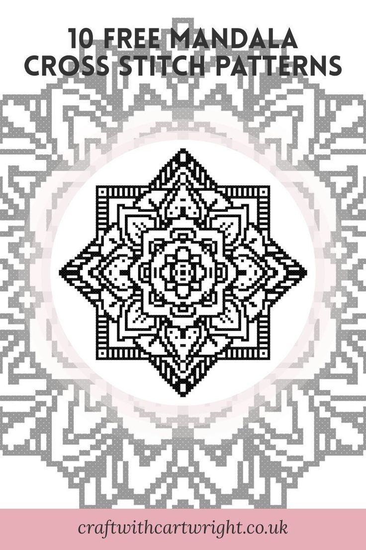 10 FREE Mandala Cross Stitch Patterns Craft With Cartwright