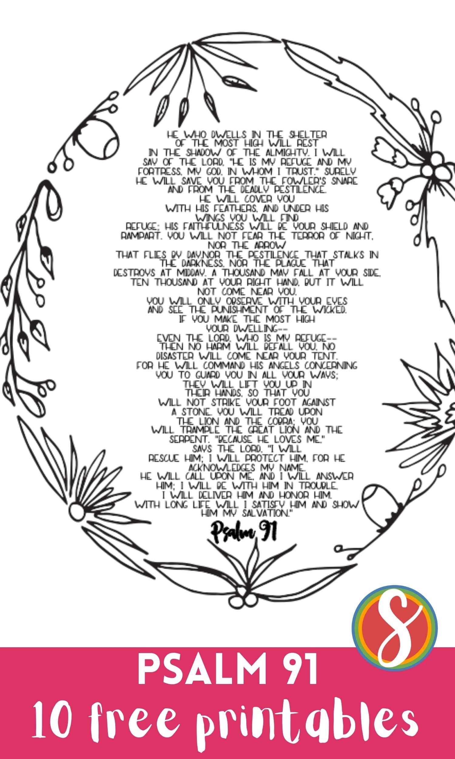 printable psalm 91