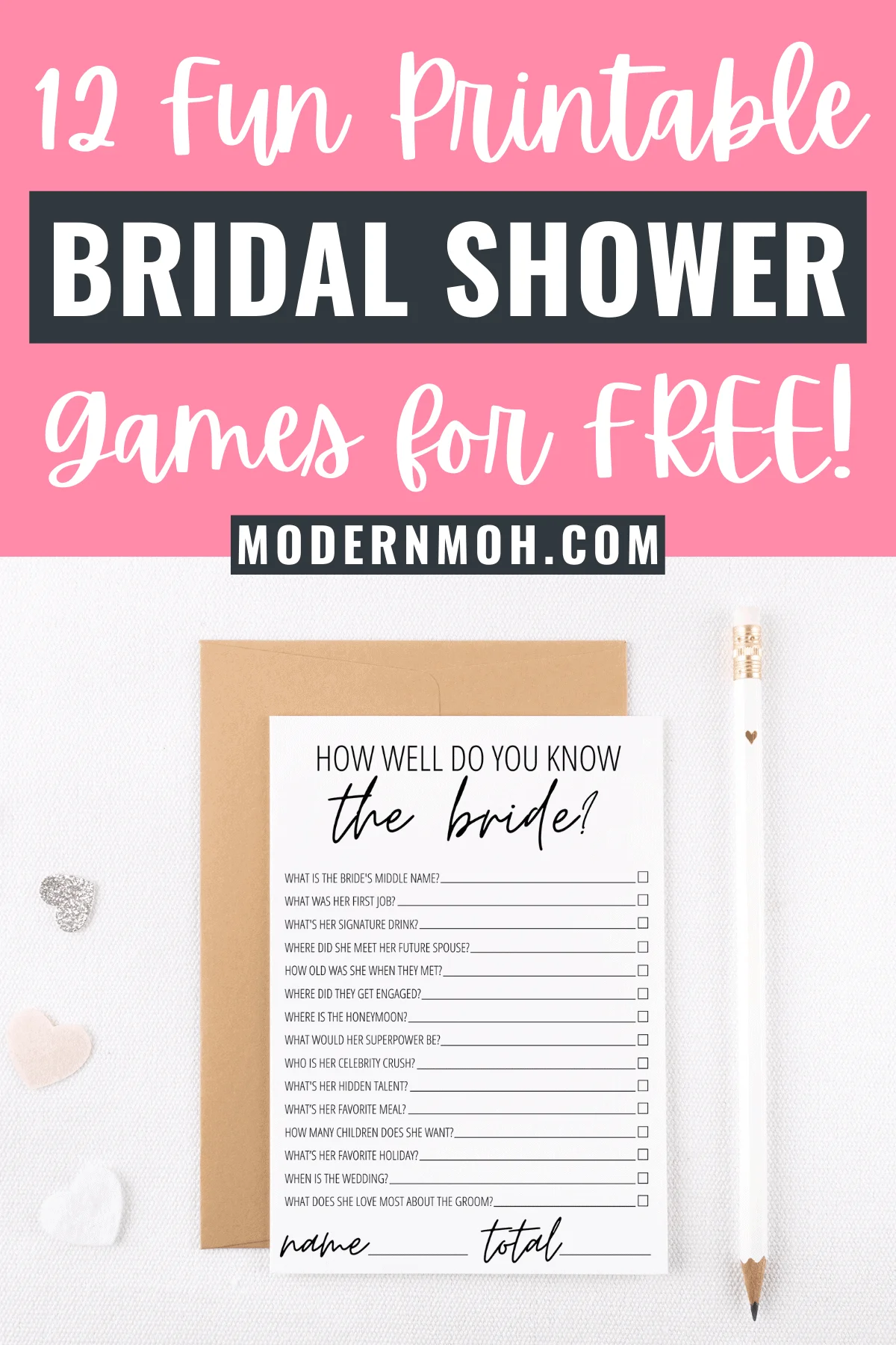 free printable wedding shower games