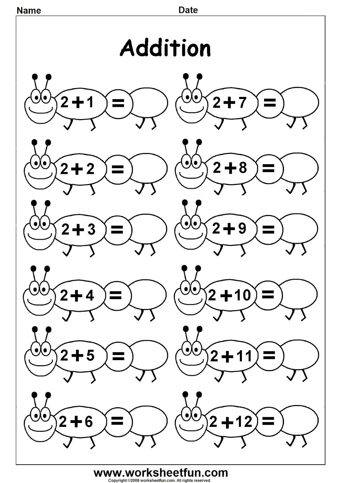 free printable math activities for kindergarten