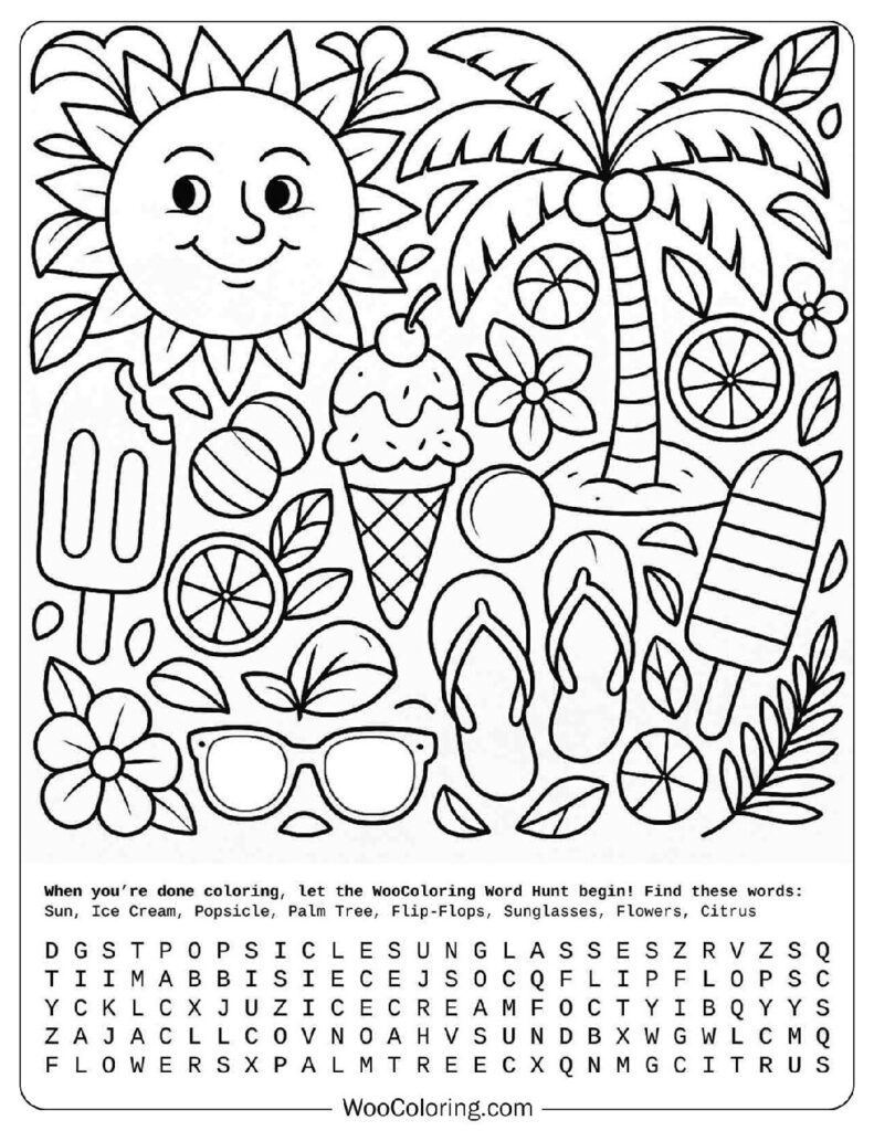 summer coloring pages printable pdf summer coloring pages printable pdf