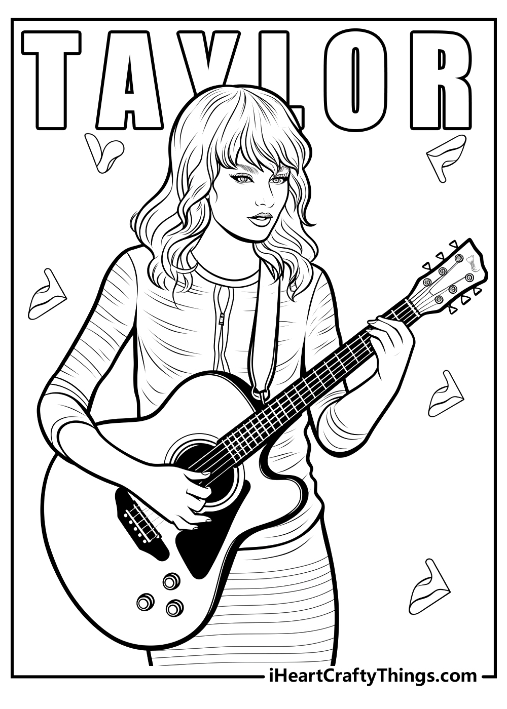 taylor swift printable coloring pages