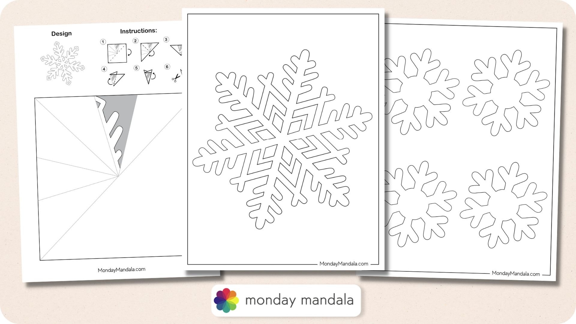 free snowflake template printable