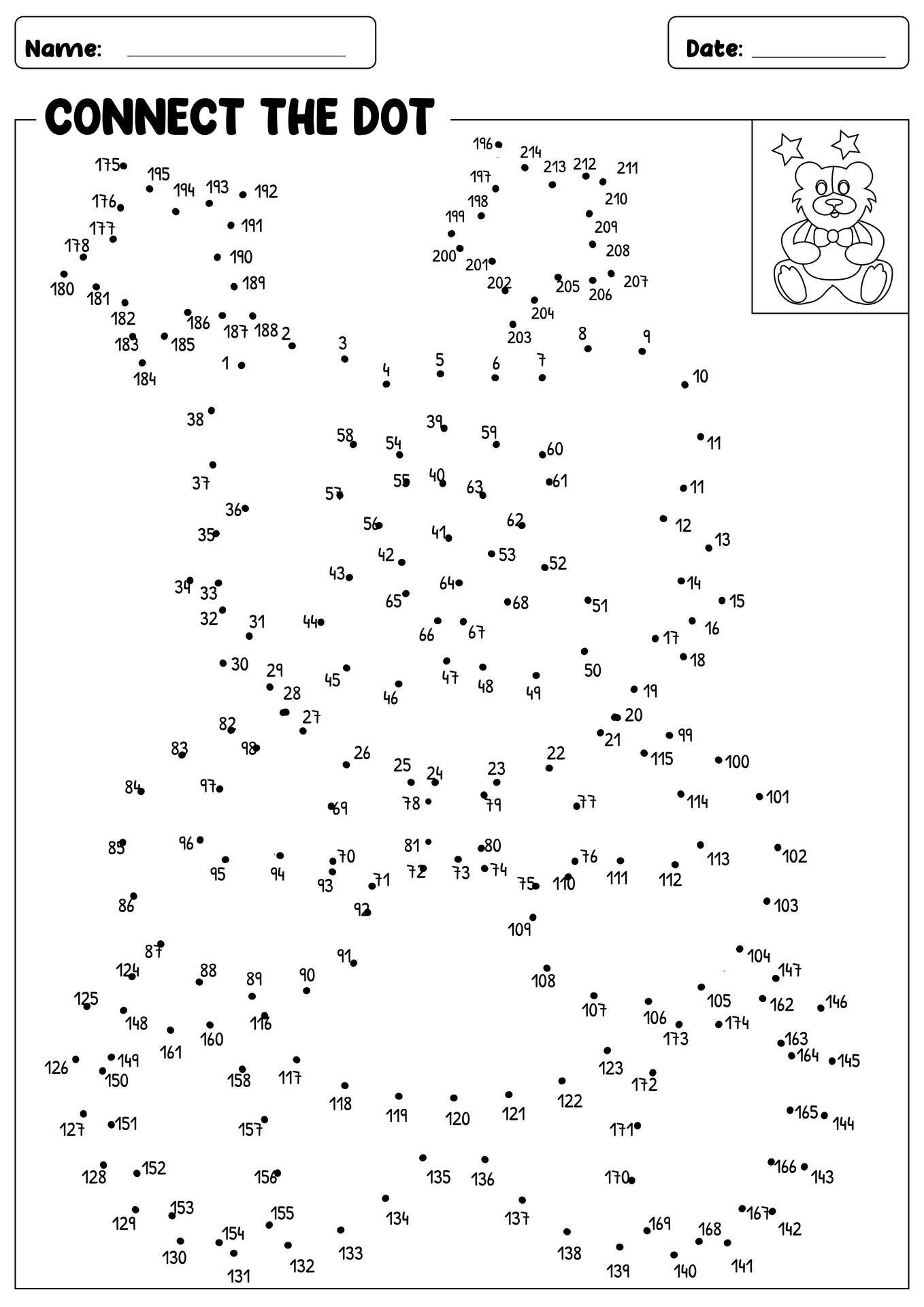 extreme dot to dot free printables