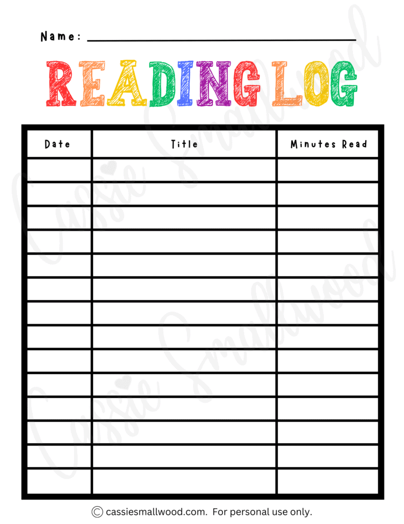 17 Cute Reading Logs FREE PRINTABLE Cassie Smallwood 17 Cute Reading Logs FREE PRINTABLE Cassie Smallwood