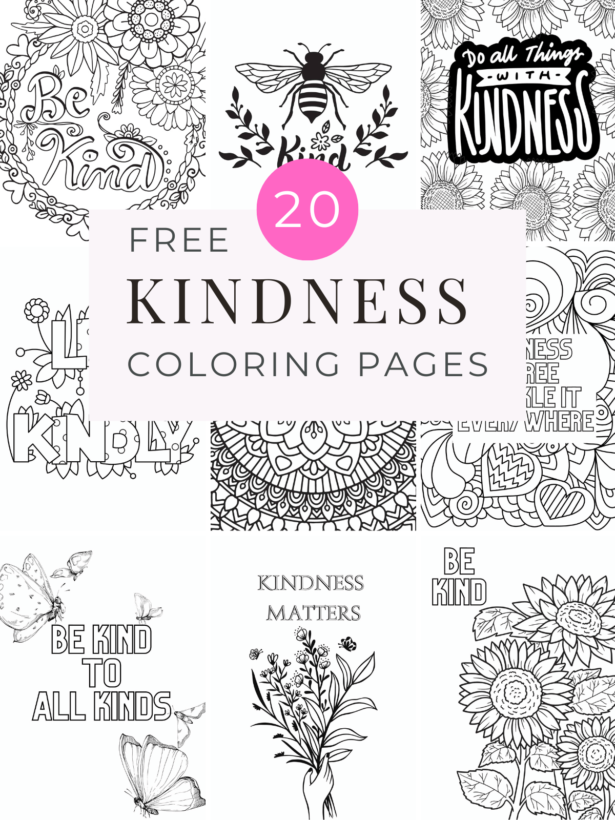 20 Free Kindness Coloring Pages