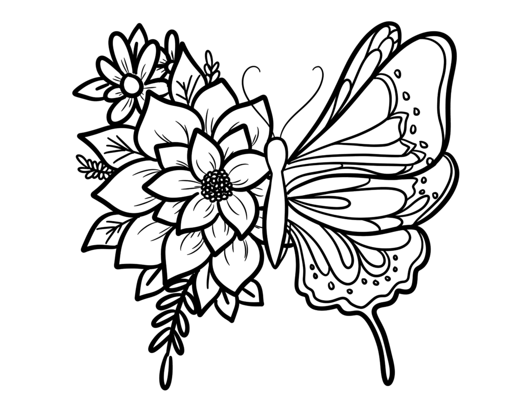 butterflies coloring pages printable