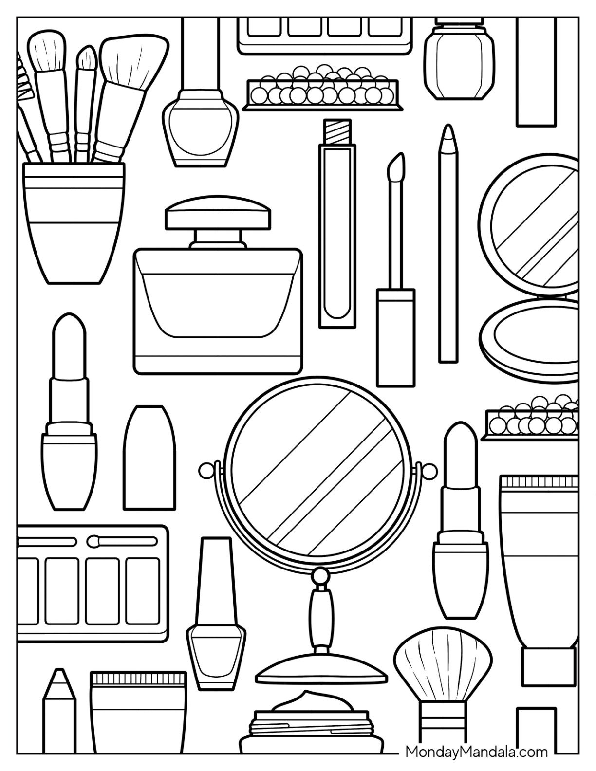 20 Makeup Coloring Pages Free PDF Printables 20 Makeup Coloring Pages Free PDF Printables