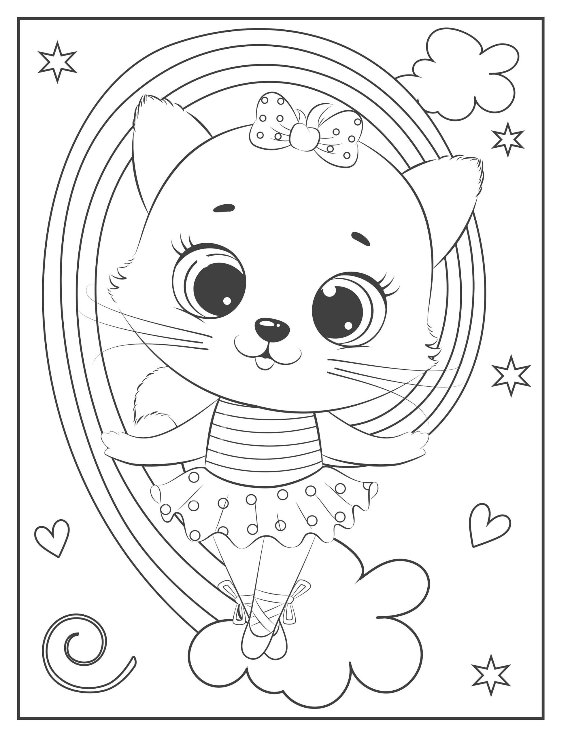 21 Printable Kitten Coloring Pages For Children Etsy 21 Printable Kitten Coloring Pages For Children Etsy