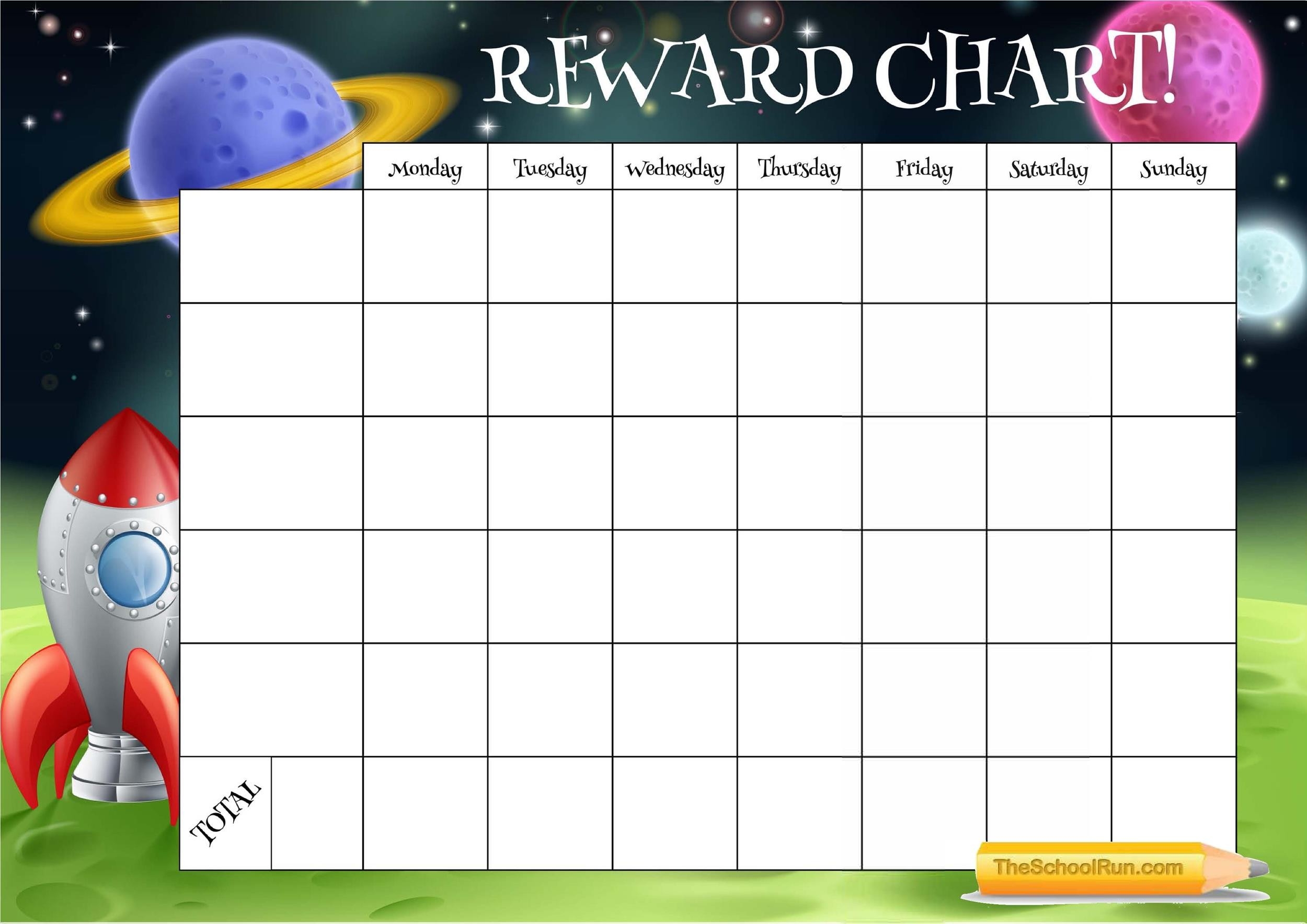 blank reward chart printable