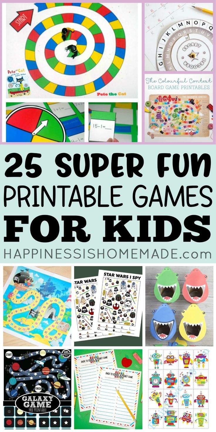 25 Printable Games For Kids Of All Ages From Learning Games Board Games Printable Puzzles And More These Games Are Perfect For A Family Game Night 