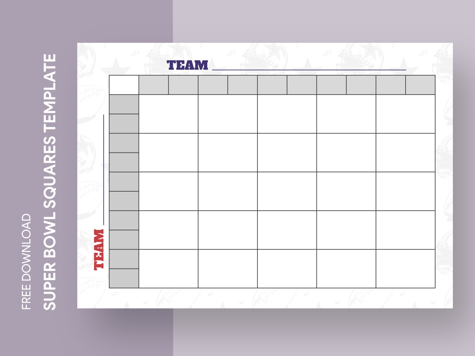 football squares printable