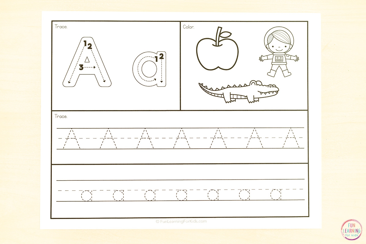 free printable alphabet tracing