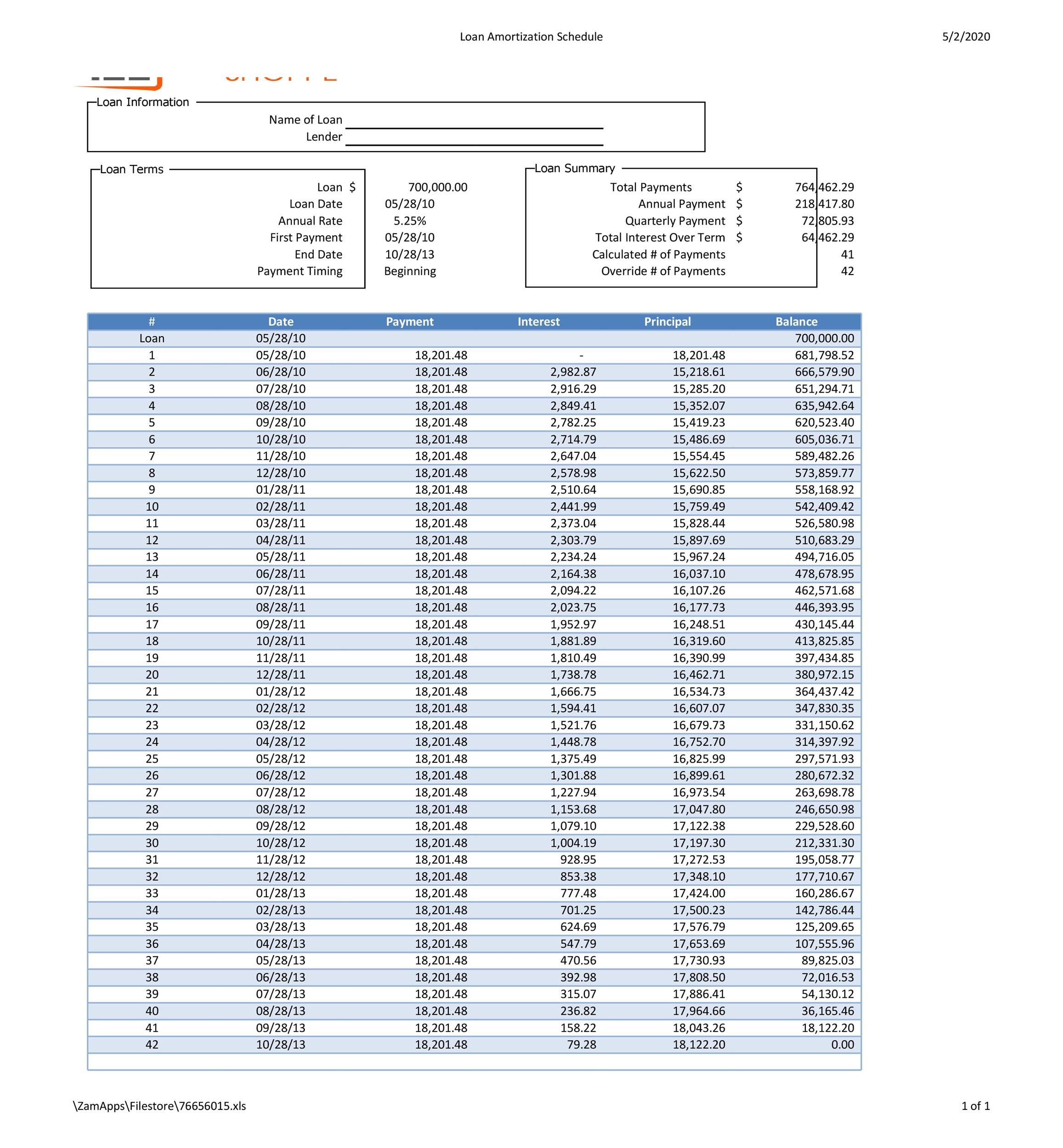 28 Tables To Calculate Loan Amortization Schedule Excel TemplateLab 28 Tables To Calculate Loan Amortization Schedule Excel TemplateLab