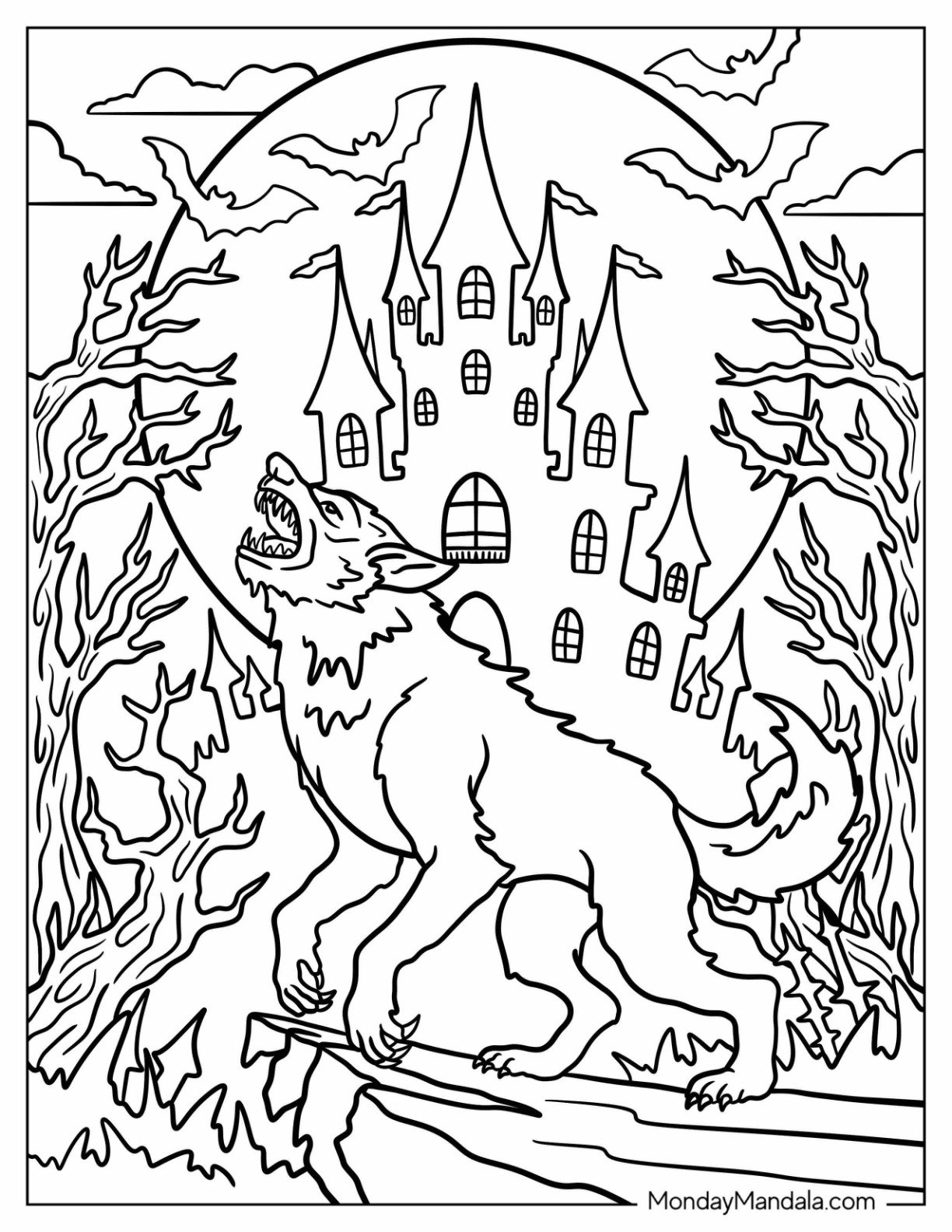 28 Werewolf Coloring Pages Free PDF Printables 28 Werewolf Coloring Pages Free PDF Printables