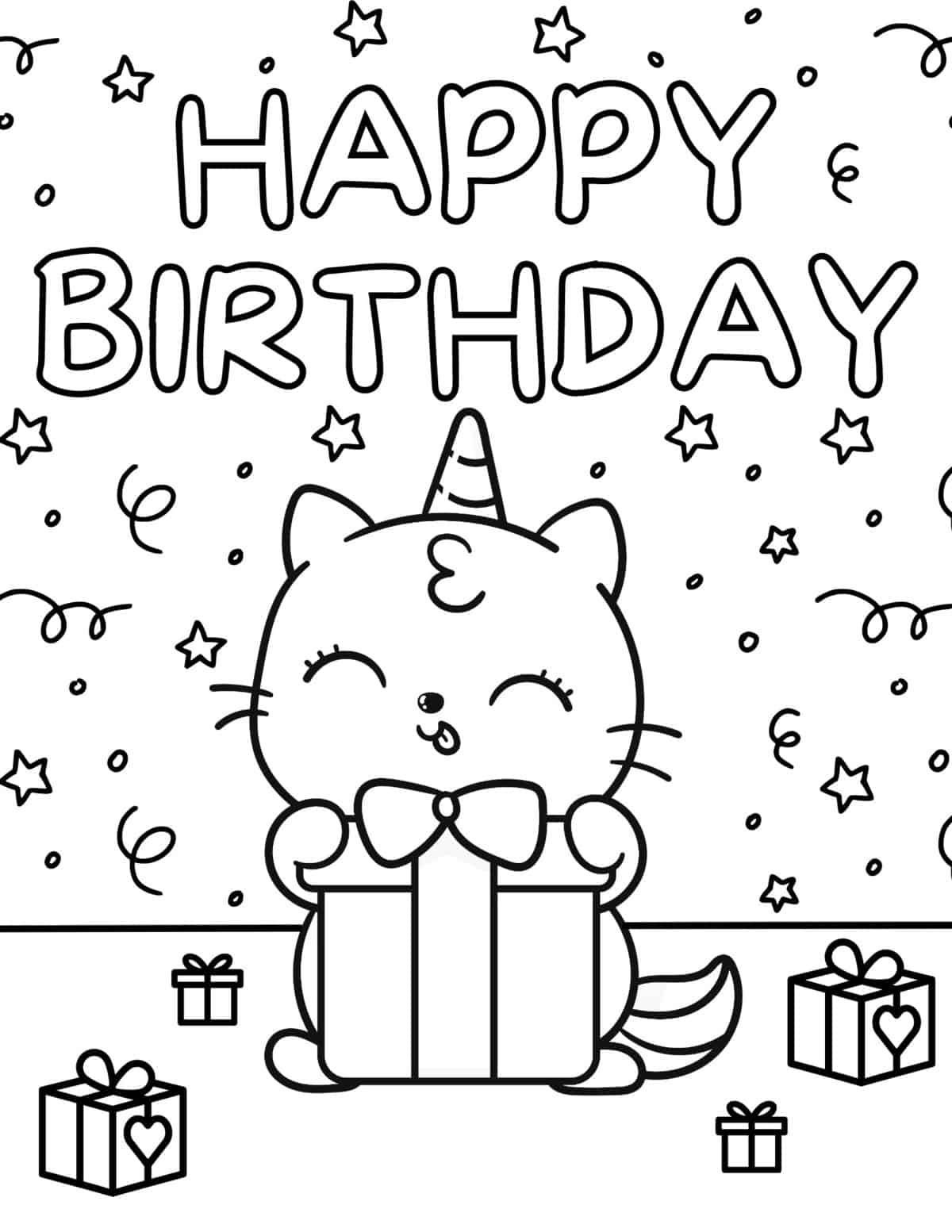 printable birthday coloring pages
