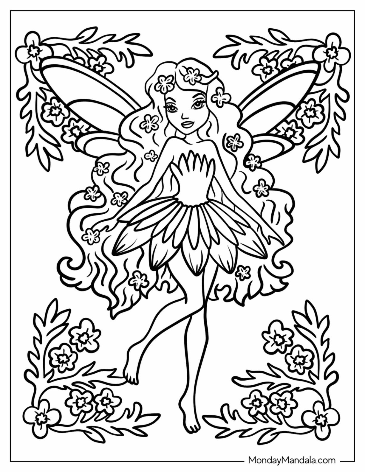 printable fairy coloring pages
