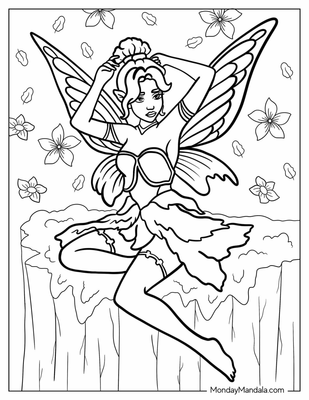 34 Fairy Coloring Pages Free PDF Printables 