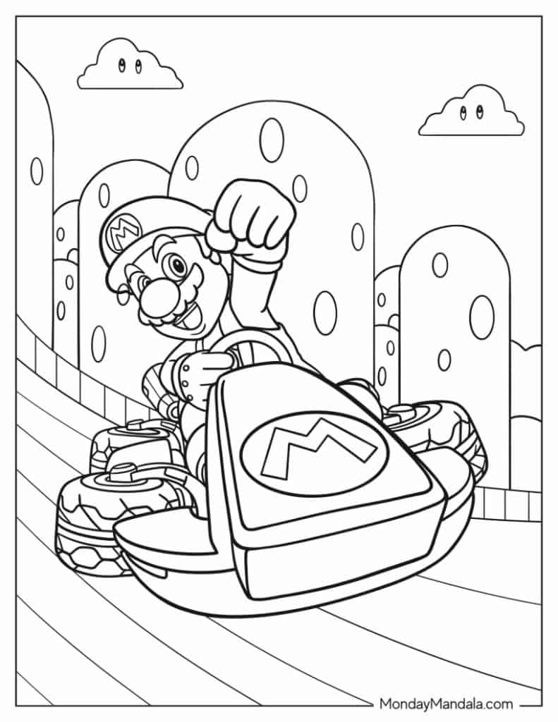 34 Mario Kart Coloring Pages Free PDF Printables 34 Mario Kart Coloring Pages Free PDF Printables