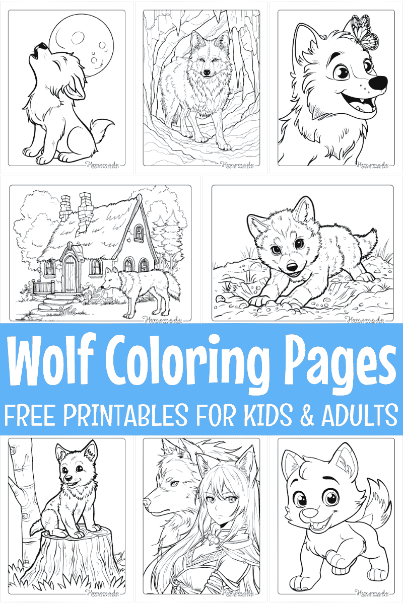 35 Free Wolf Coloring Pages For Adults Kids PDF Printables 