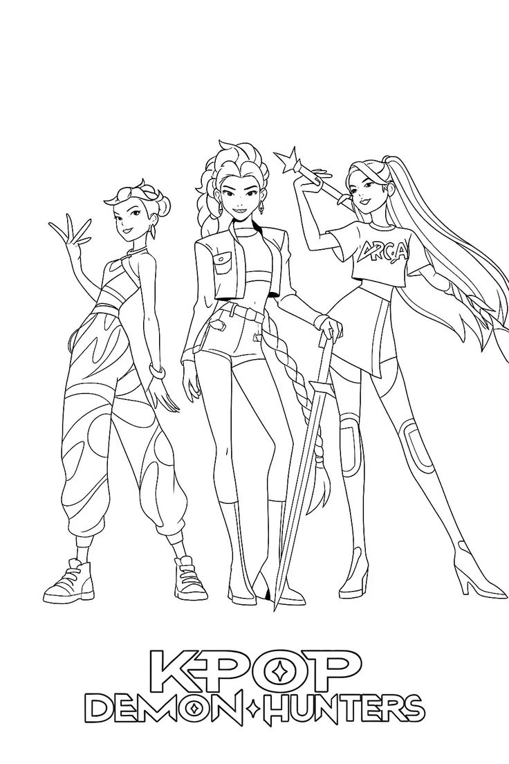 35 KPop Demon Hunters Coloring Pages Magic And Coloring Scenes