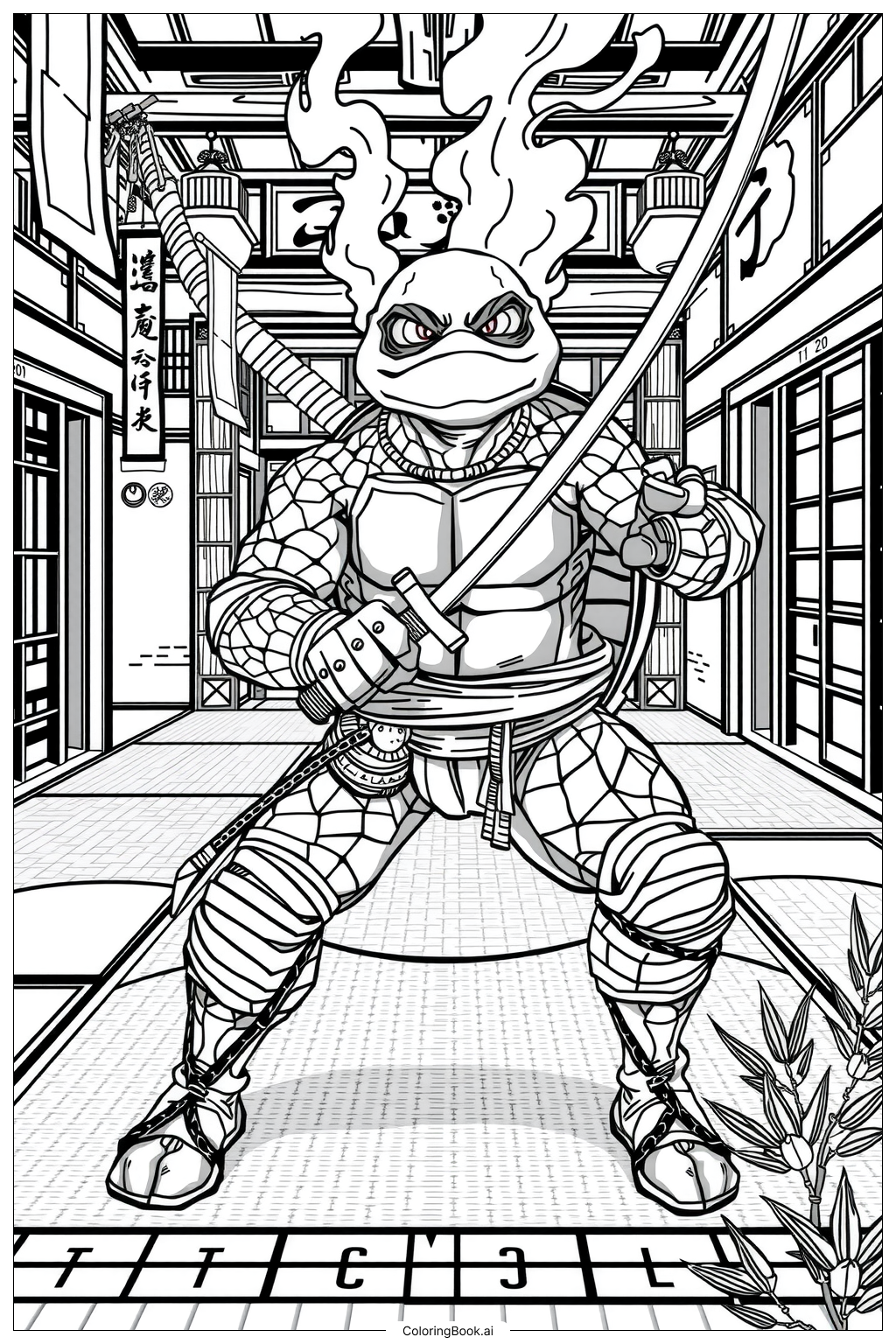 ninja turtle printable coloring pages