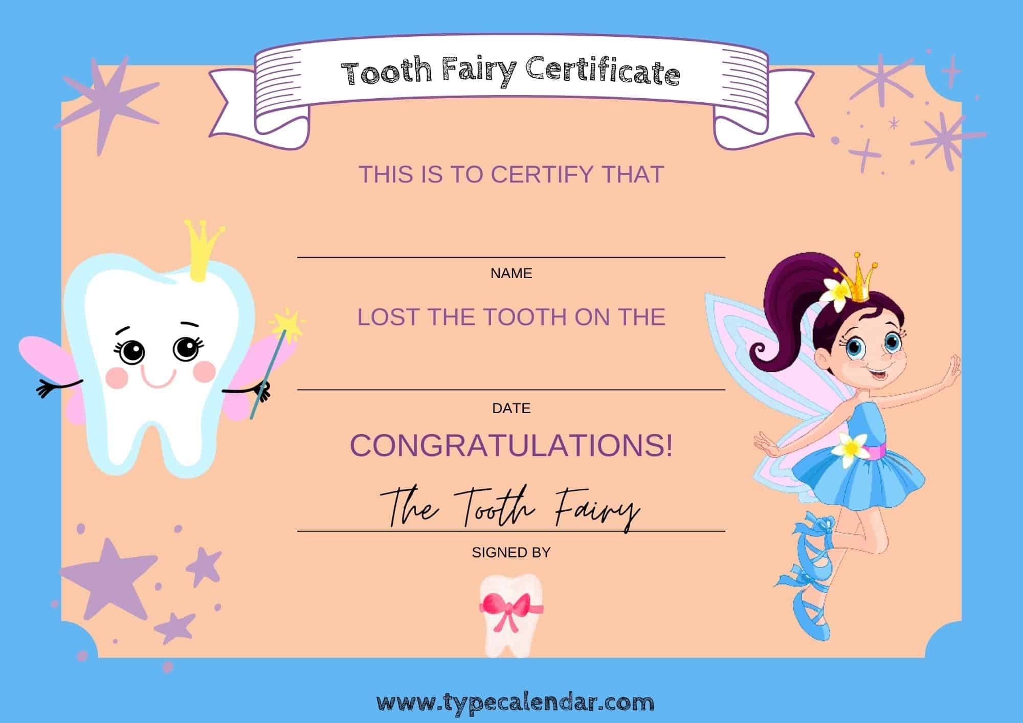 free printable tooth fairy letter