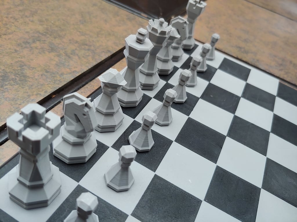 3D Print Optimized Geometric Chess Set Pieces By Chuckamcknight Thingiverse