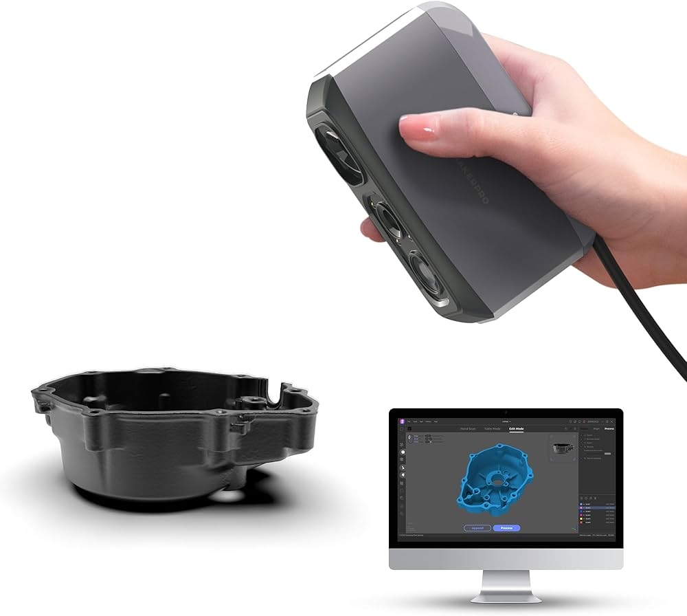 3DMakerpro 3D Scanner For 3D Printing Handheld 3D Printer Scanner 0 05mm Precision 10FPS Scanning Speed For Medium Object Support For Android iOS Win MacOS Moose Lite Standard Amazon Industrial Scientific