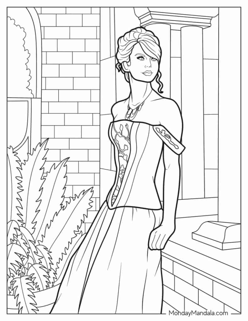 printable coloring pages of taylor swift