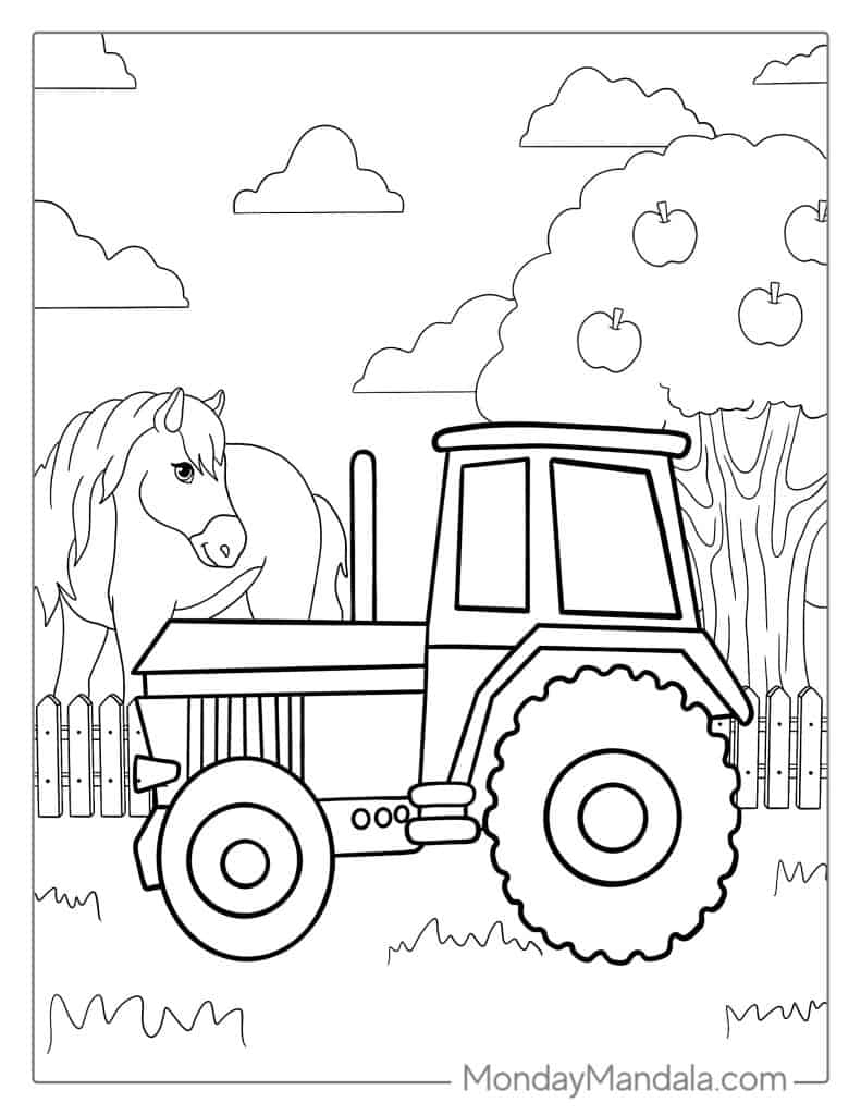 40 Tractor Coloring Pages Free PDF Printables 