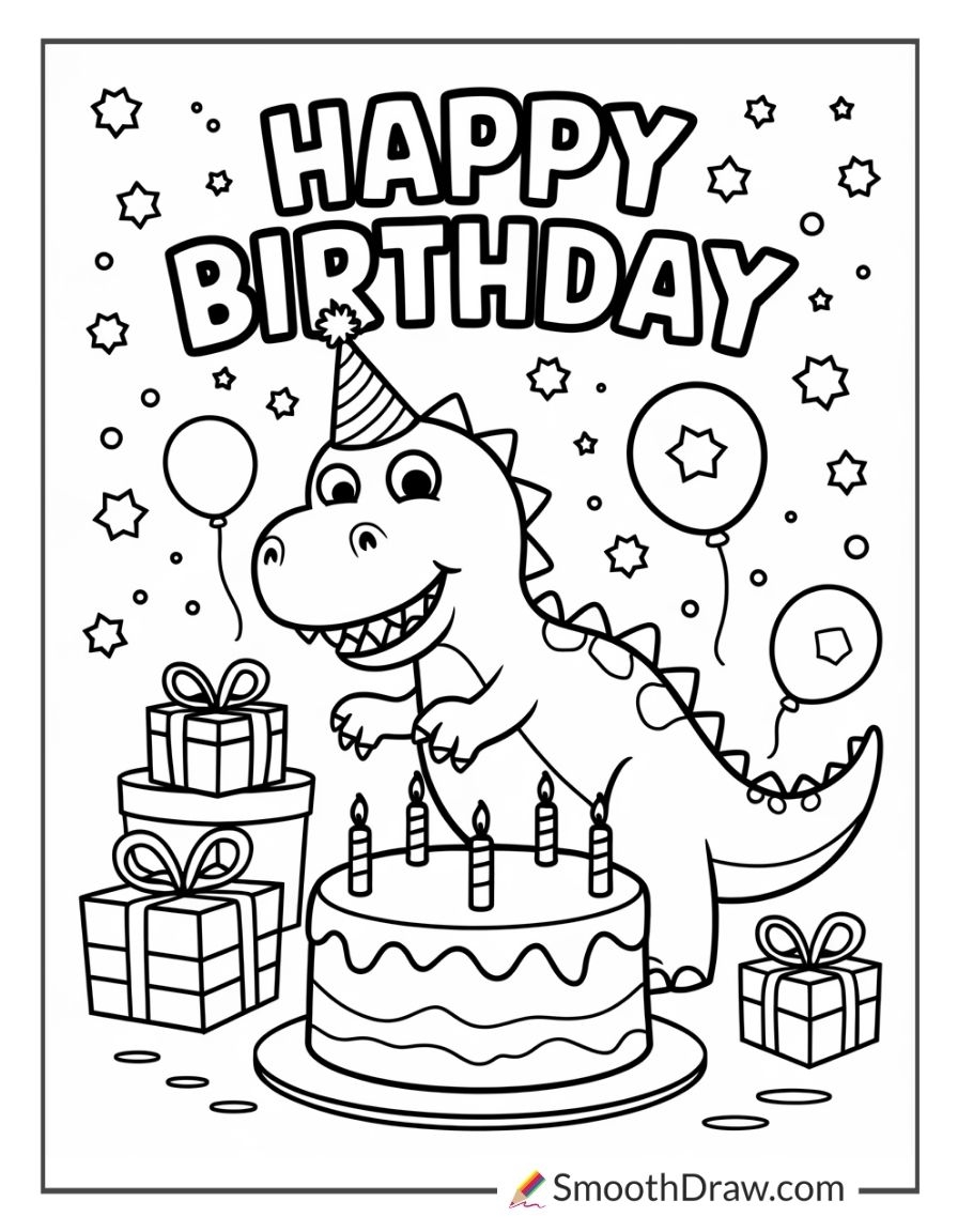 43 Happy Birthday Coloring Pages Smooth Draw 43 Happy Birthday Coloring Pages Smooth Draw