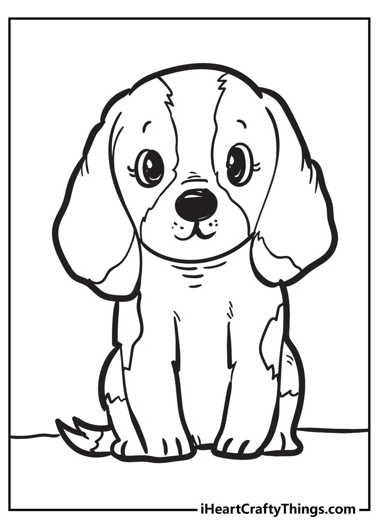 printable coloring pages of puppies