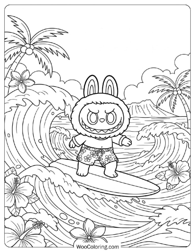 printable coloring labubu coloring pages