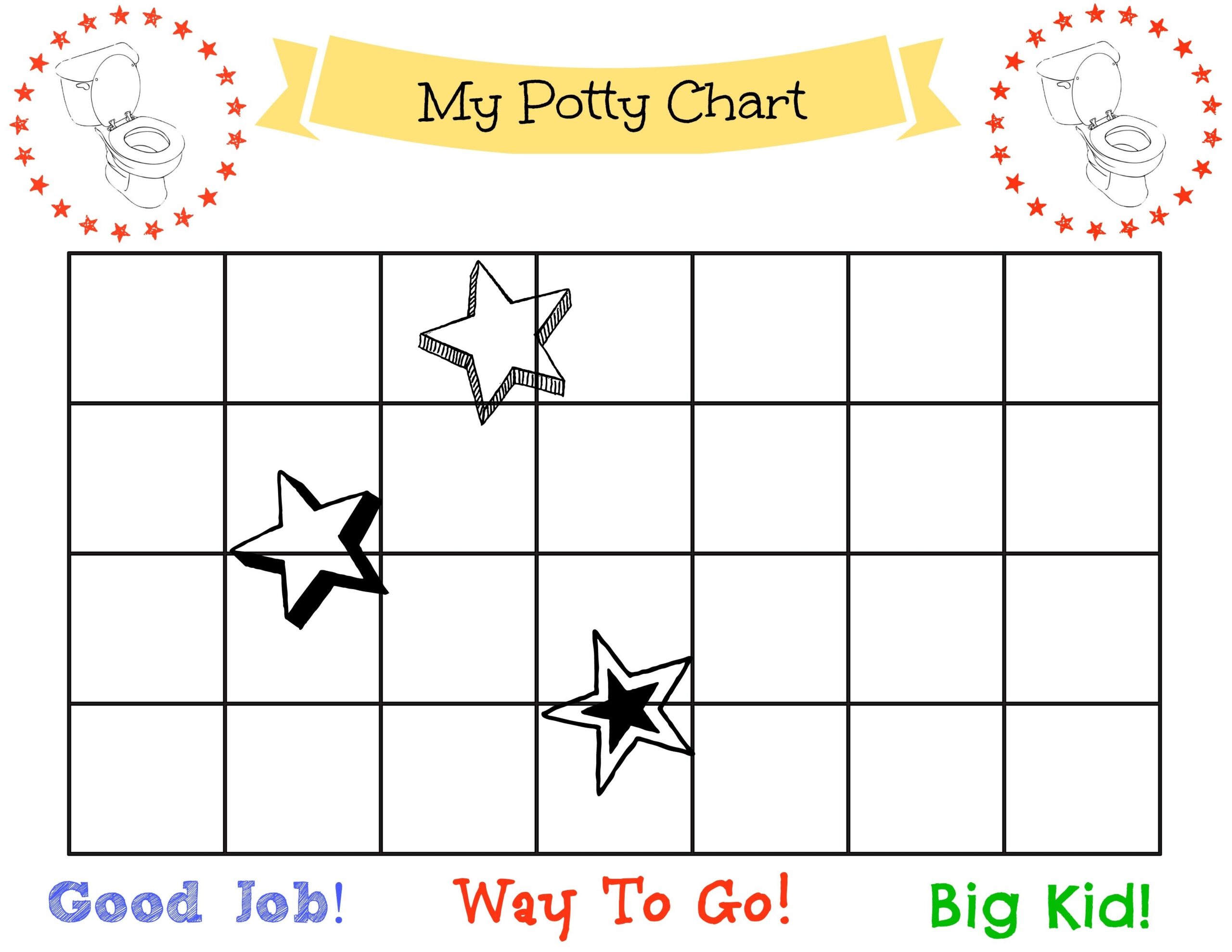 free printable potty chart