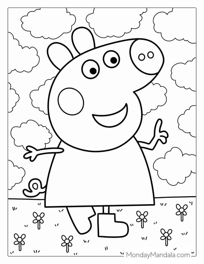 50 Peppa Pig Coloring Pages Free PDF Printables