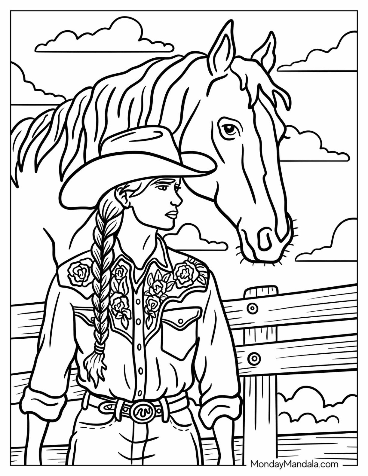 horse coloring books printable