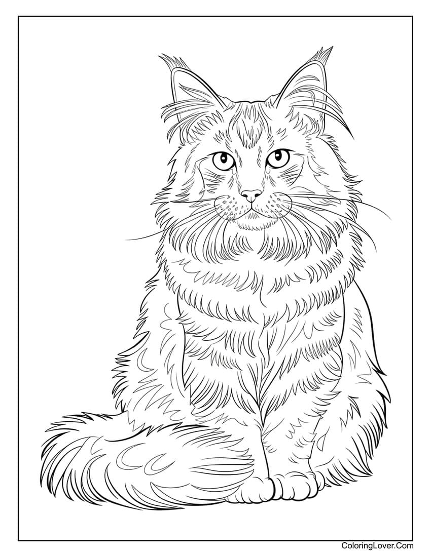 printable cats coloring pages