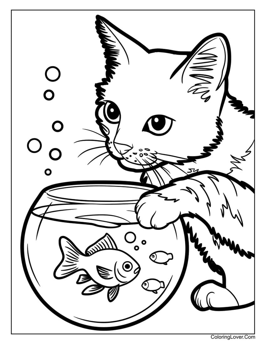 cat coloring printables