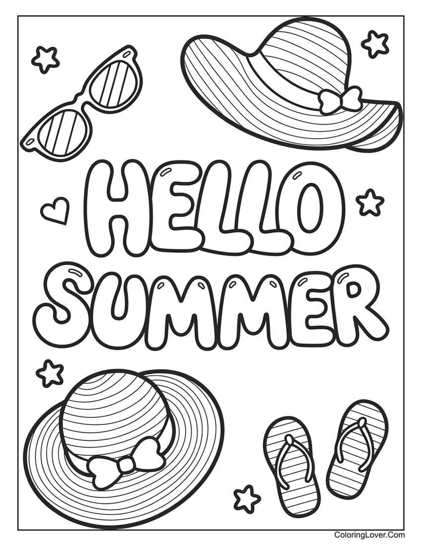 free printable summer coloring pages free printable summer coloring pages