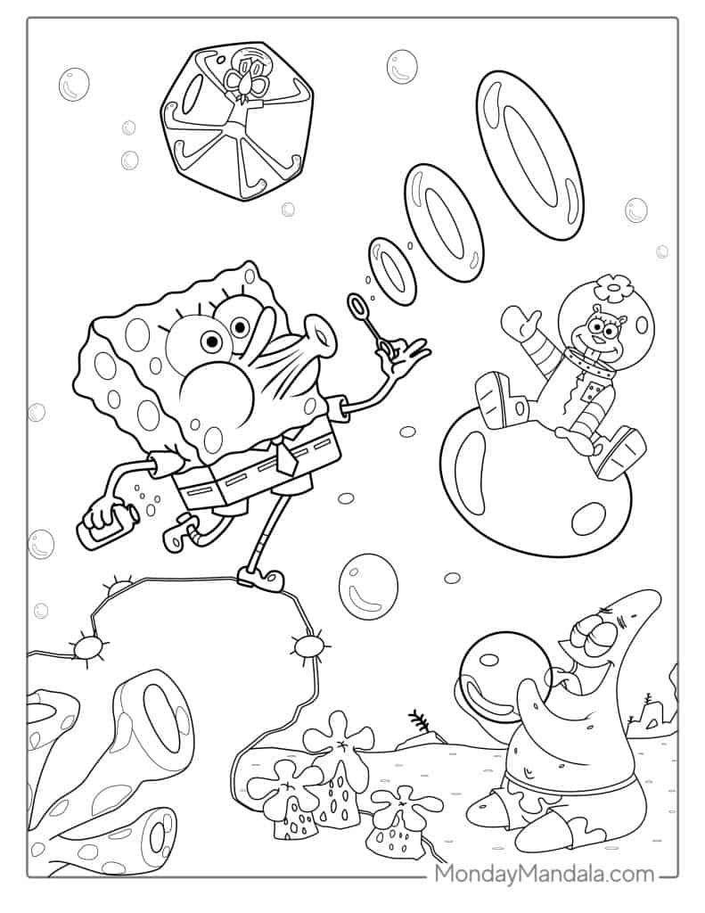 free printable spongebob coloring pages