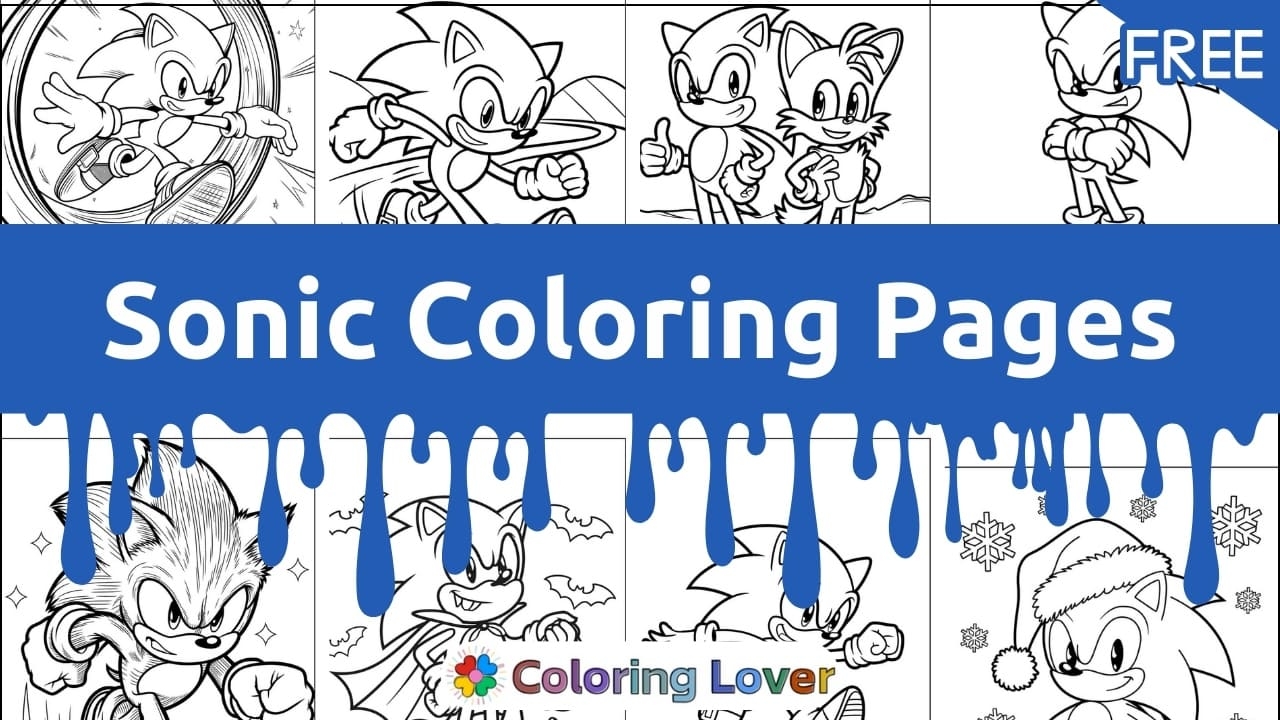 sonic printable colouring pages