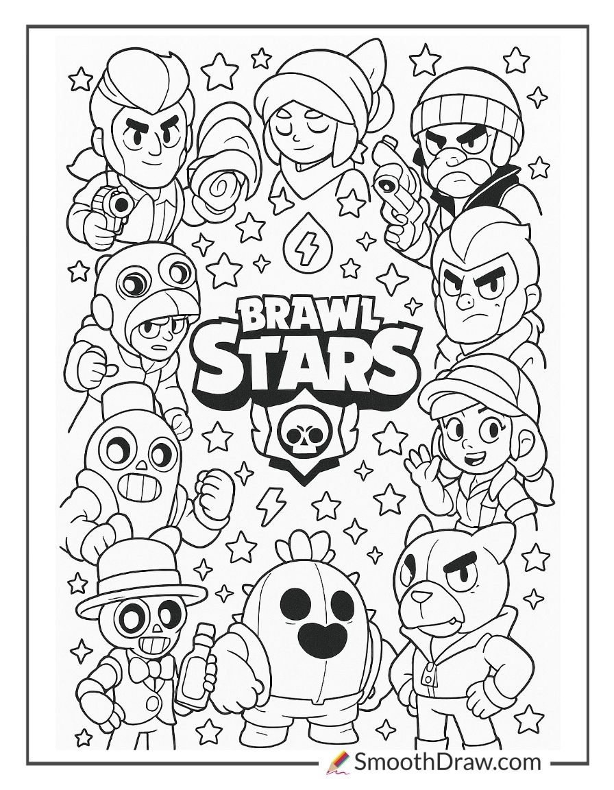 66 Brawl Stars Coloring Pages Smooth Draw