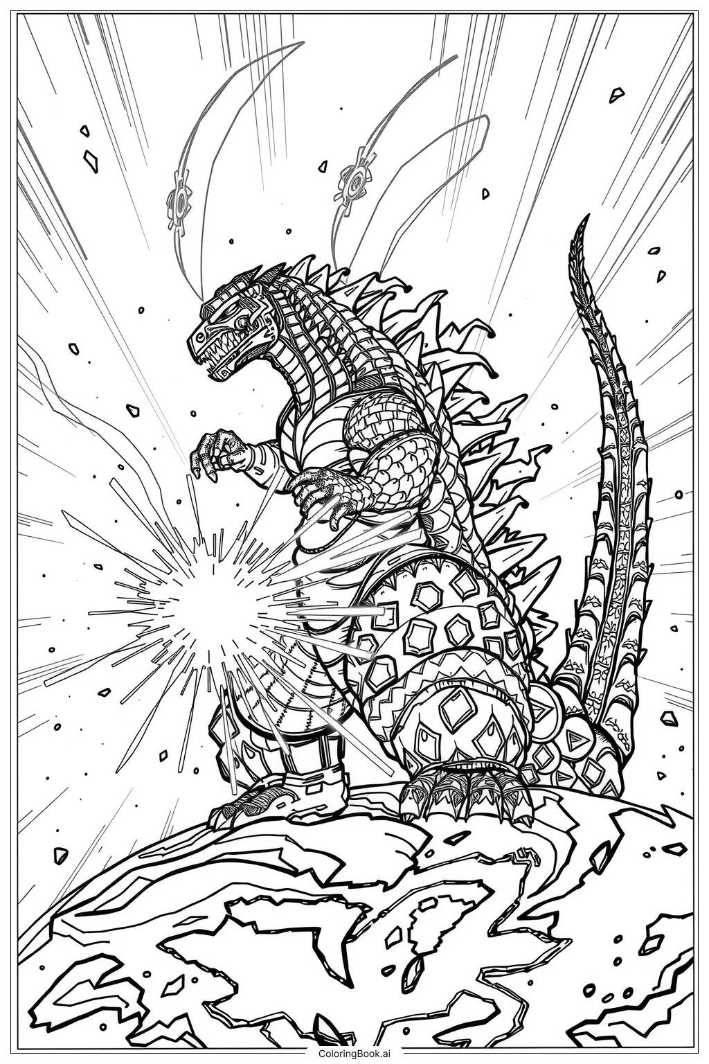 67 Godzilla Coloring Pages Free PDF PNG Printables 