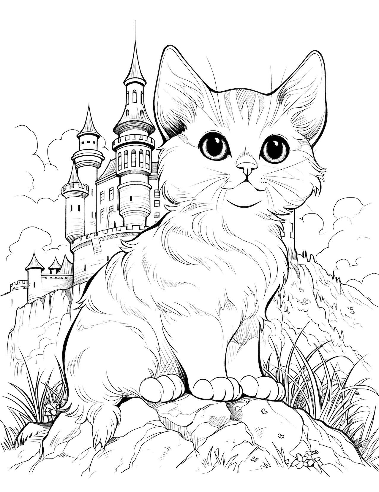 free printable cat coloring pages