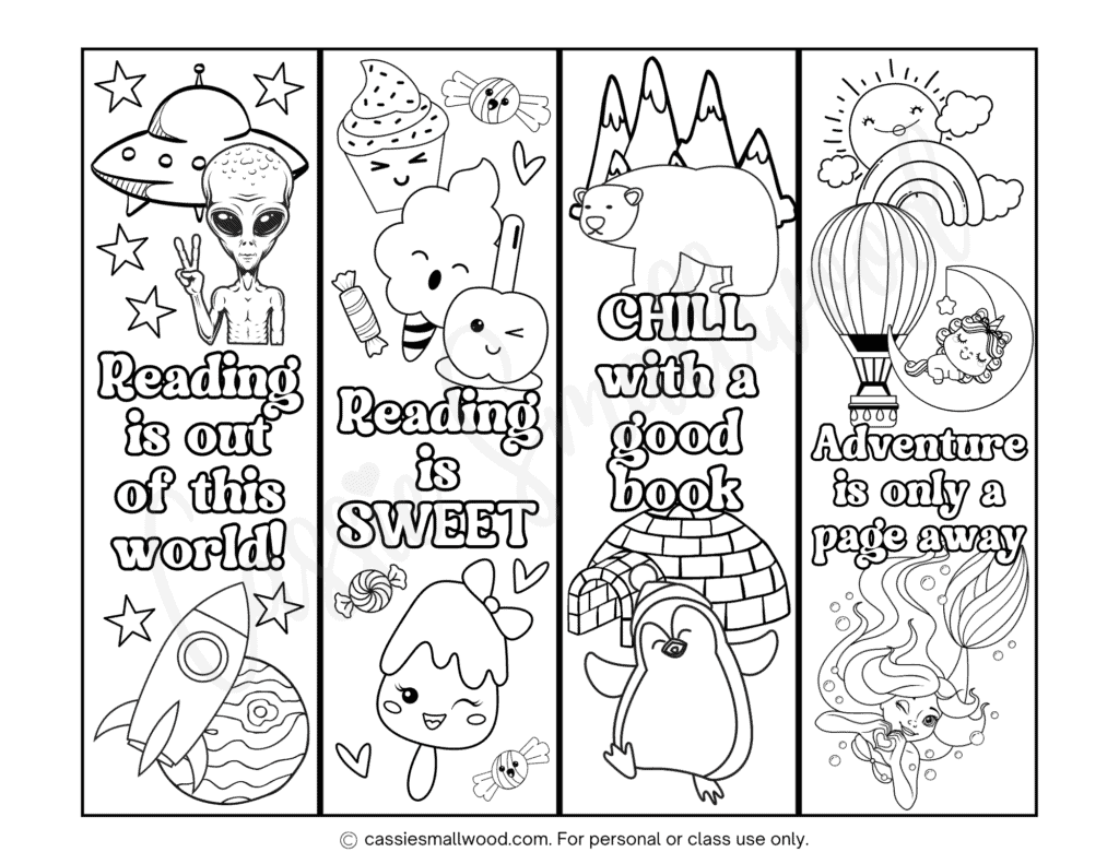 free bookmarks printable