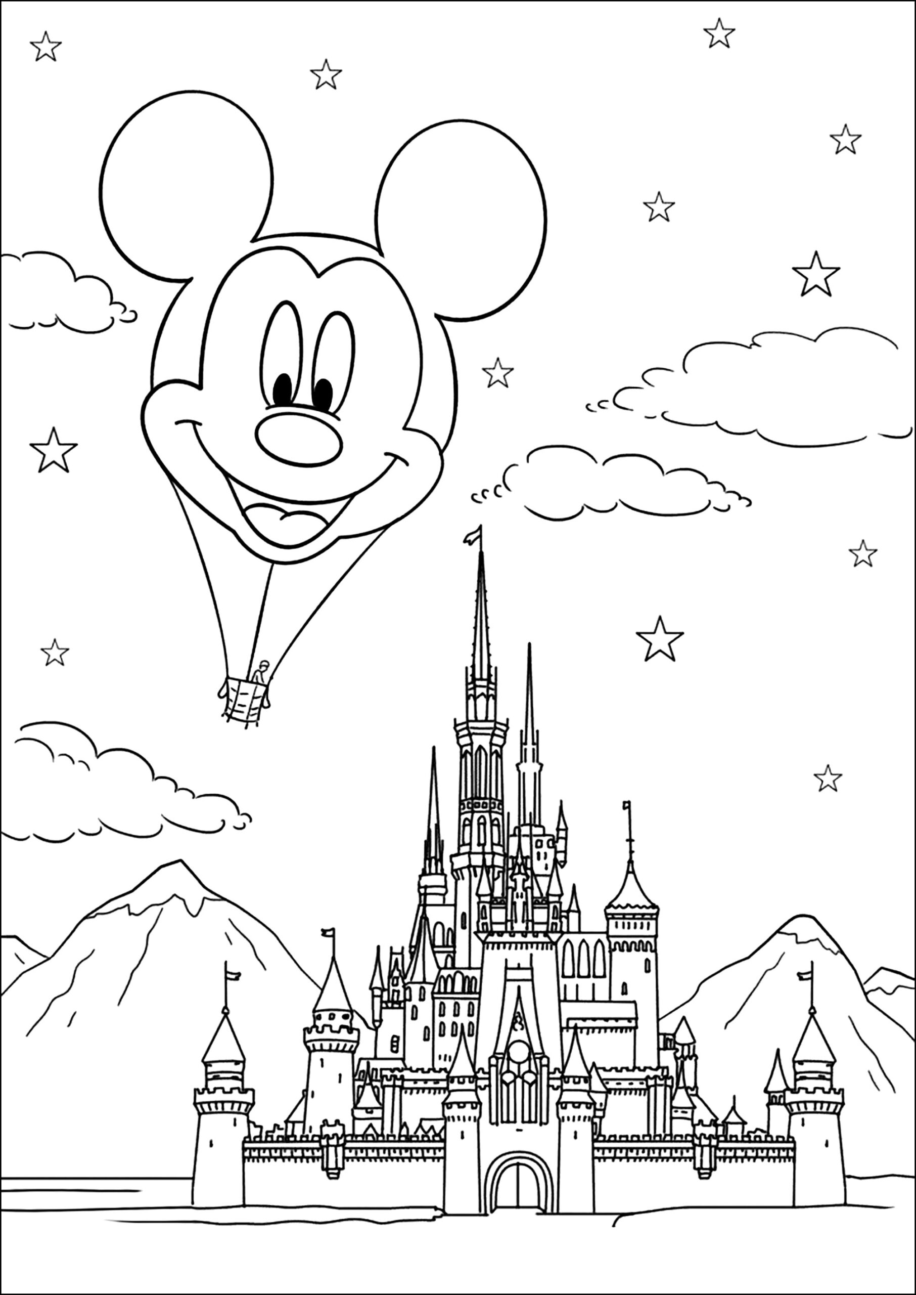 A Magical Adventure In The Skies Disneyland Coloring Pages