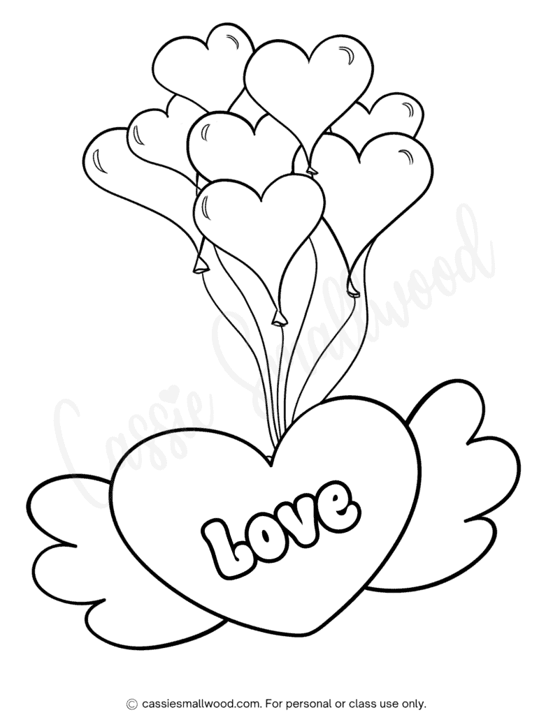 free printable coloring pages hearts