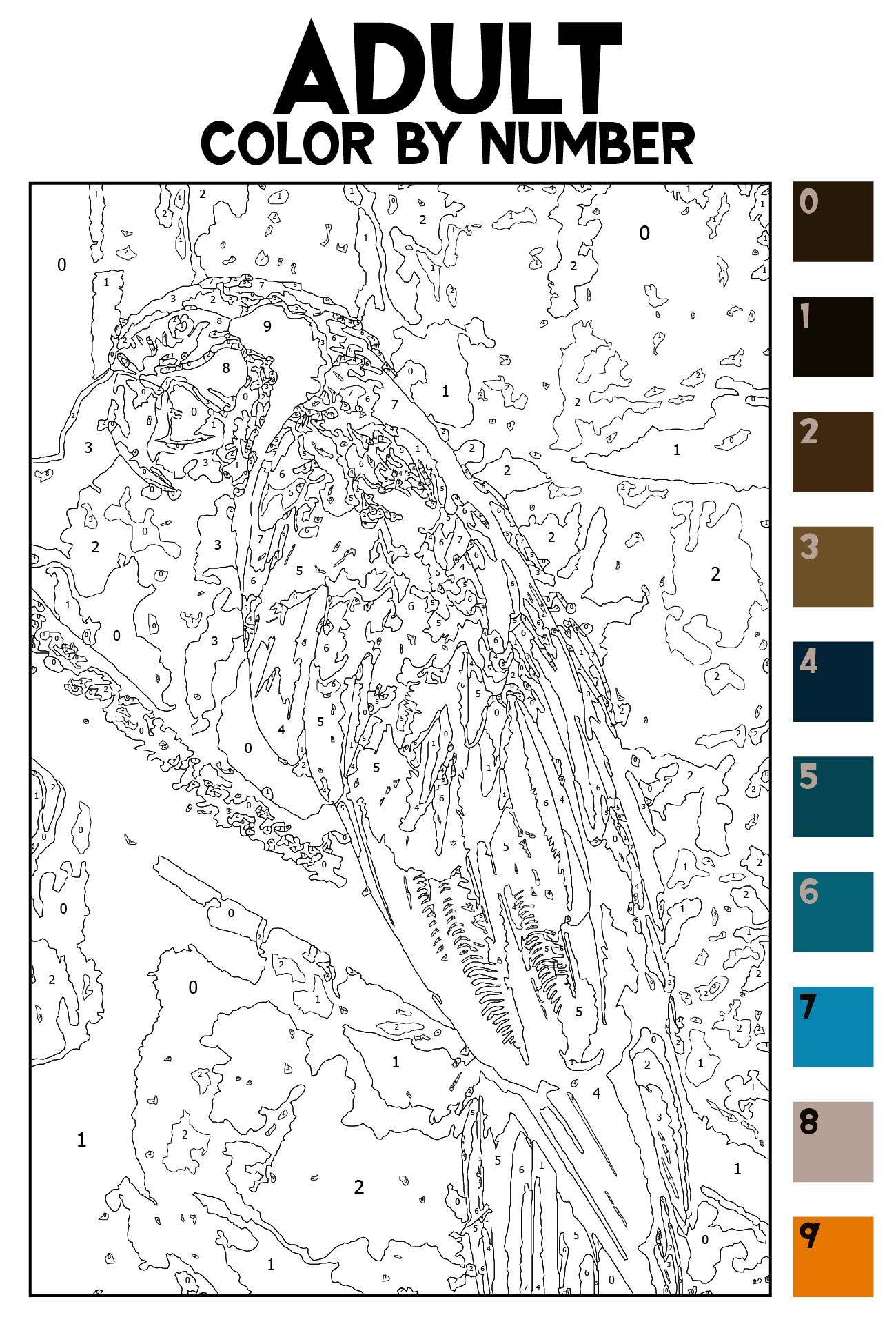 Adult Paint By Numbers 20 Free PDF Printables Printablee