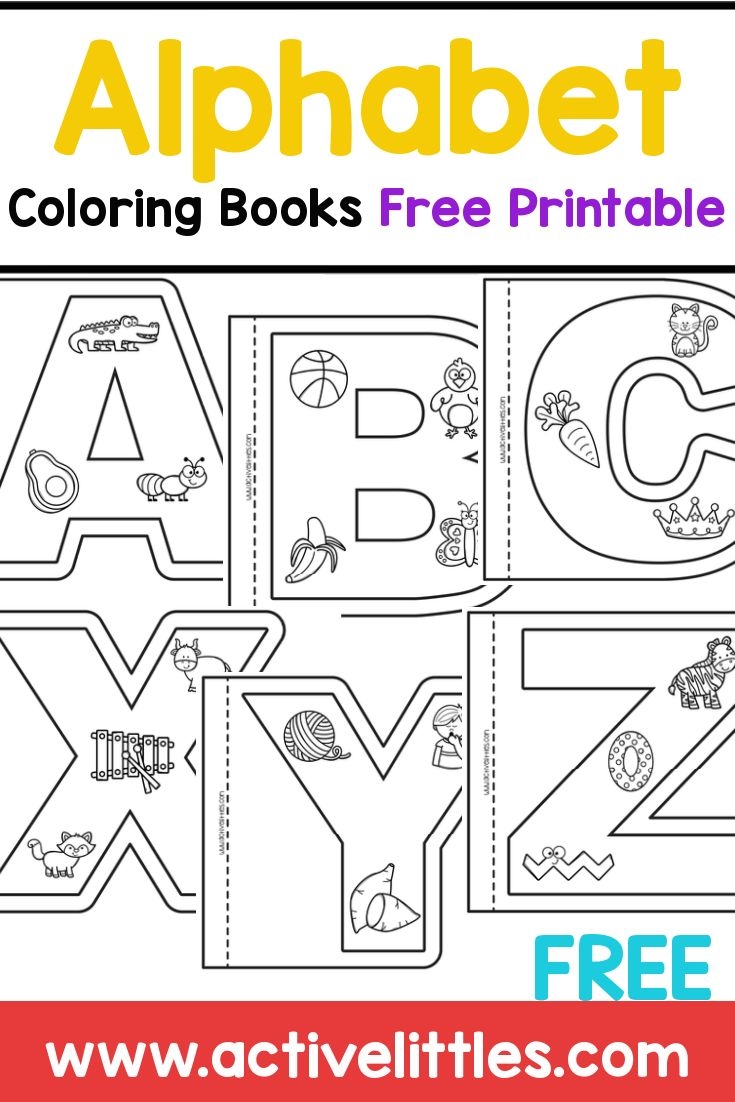 Alphabet Coloring Books Free Printable Uppercase Version Active Littles